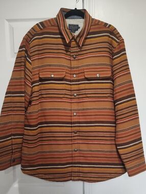 Pendleton Striped Snap-Front Jacket In Size Extra Large